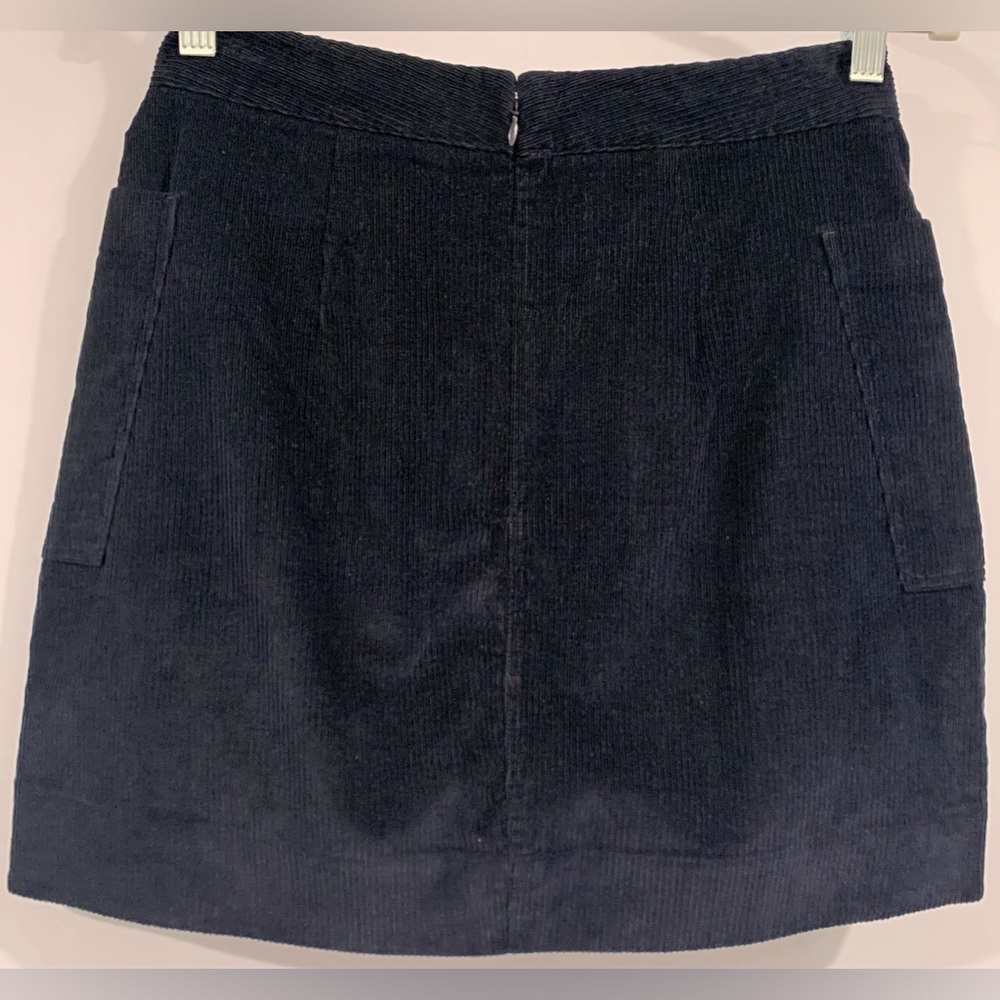 NWT, COS, Navy Blue Corduroy Mini Skirt w/ Pockets, Size 6 - Picture 5 of 9